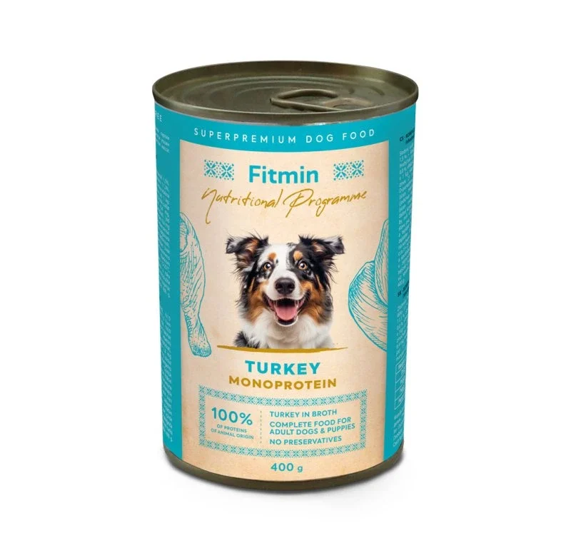 Konzerva Fitmin Program krůtí pro psy 400 g