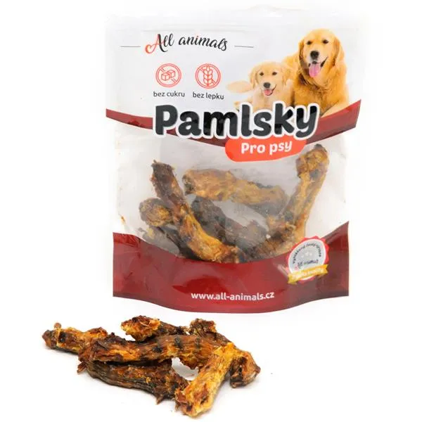 Pamlsky pro psy ALL ANIMALS kuřecí krky 150 g