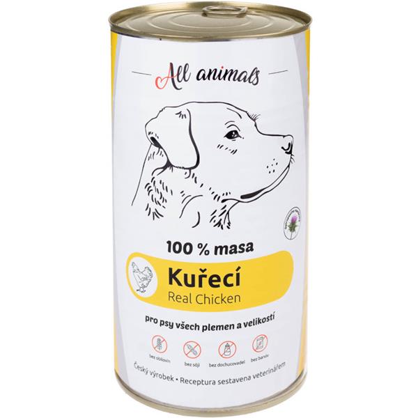 Konzerva pro psy ALL ANIMALS kuřecí maso mleté