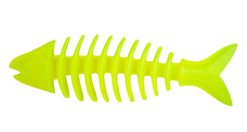 Barevná rybička dentální malá voňavá, tvrdá guma 14 cm