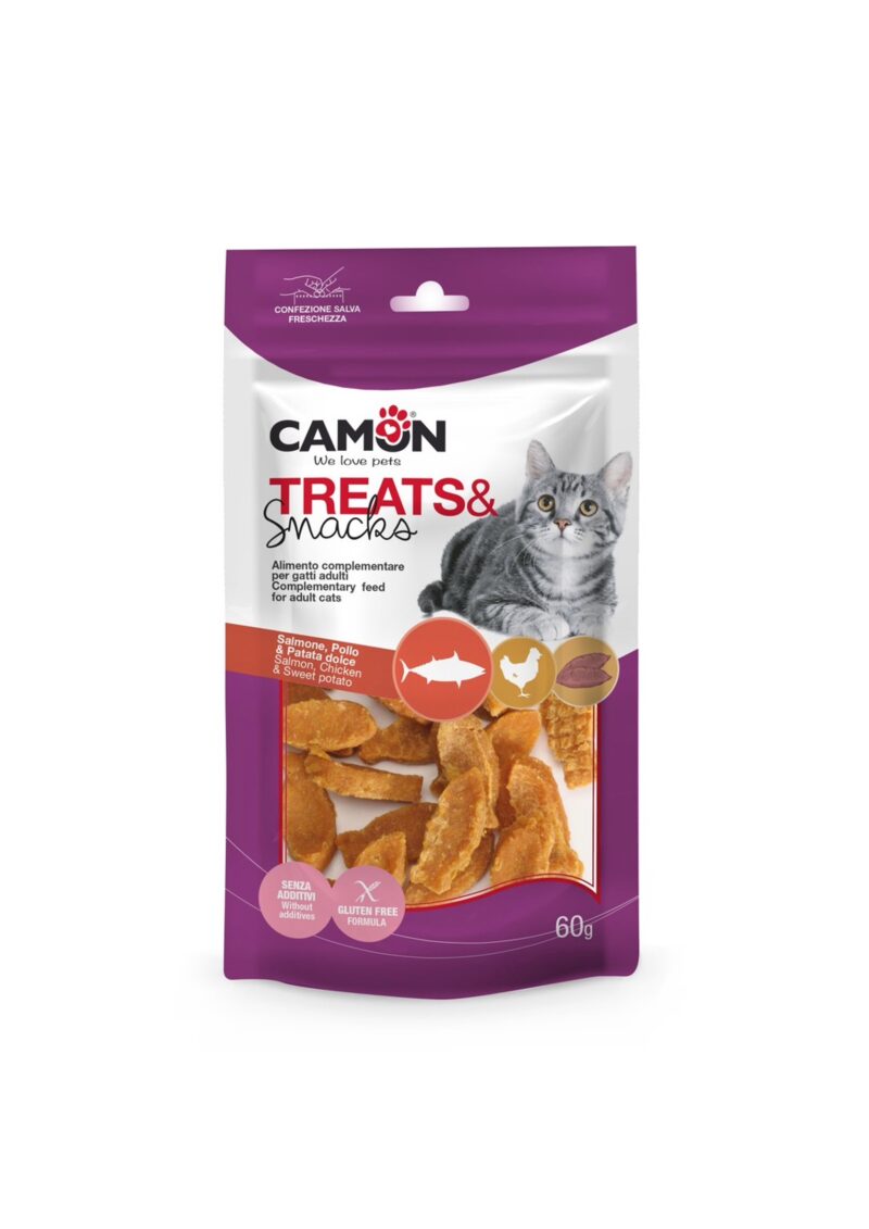 CAMON SNACKS CAT LOSOS + KUŘE + BATÁTA 3x0,8 cm 60 g