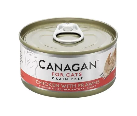 Konzerva pro kočky Canagan Cat konz. - Kuře a Krevety 75 g