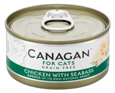 Konzervа pro kočky Canagan Cat konz - Kuře a mořský vlk 75 g