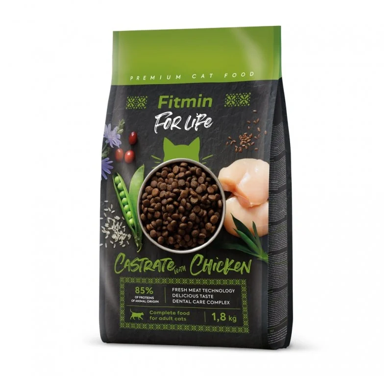 Krmivo pro kastrované kočky Fitmin For Life Chicken 1,8 kg