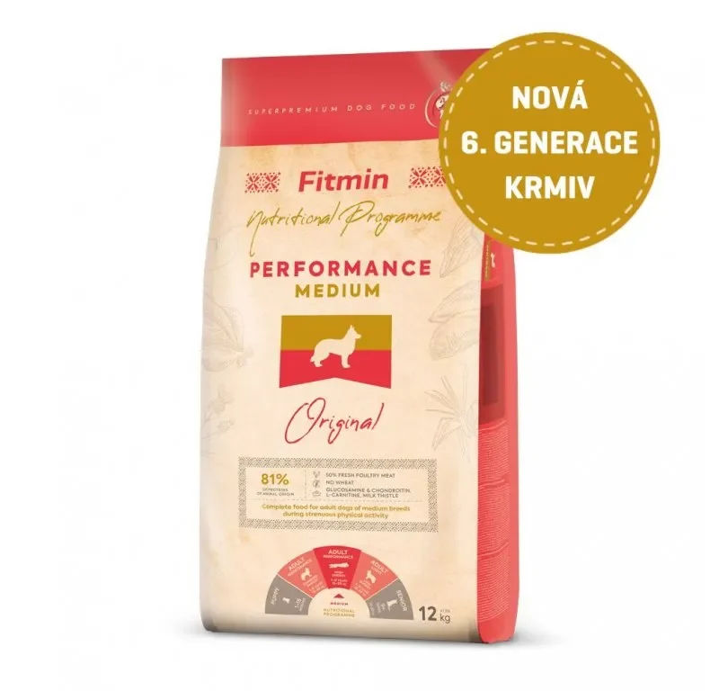 Krmivo pro psy Fitmin Medium Performance 12 kg