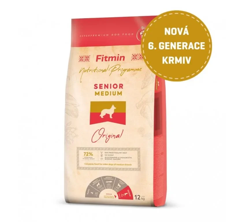 Krmivo pro psy Fitmin Medium Senior 12 kg