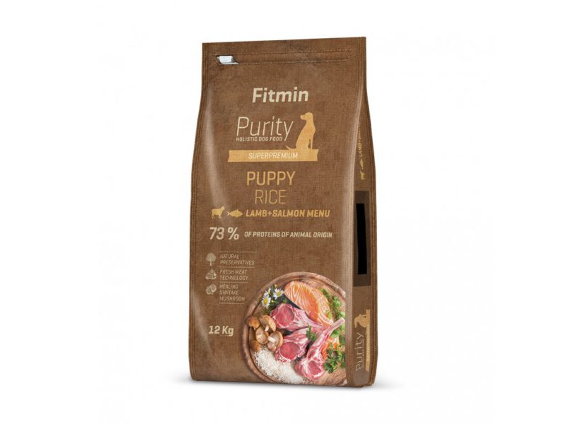 Krmivo pro štěňata, březí a kojící feny všech plemen Fitmin Purity Puppy Rice Lamb & Salmon