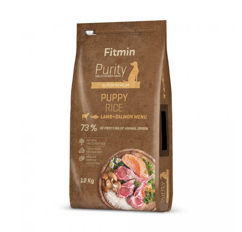 Krmivo pro štěňata, březí a kojící feny všech plemen Fitmin Purity Puppy Rice Lamb & Salmon
