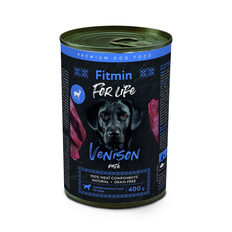 Fitmin dog For Life tin venison 400g