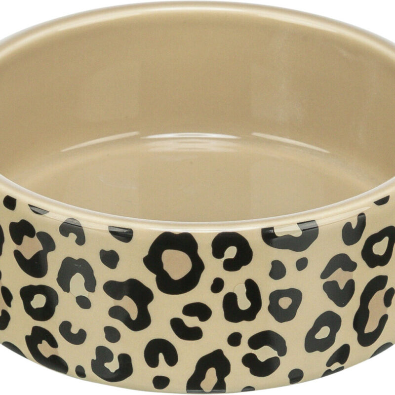 Keramická miska LEO, 0,3 l/ 12 cm, hnědá/leopardí