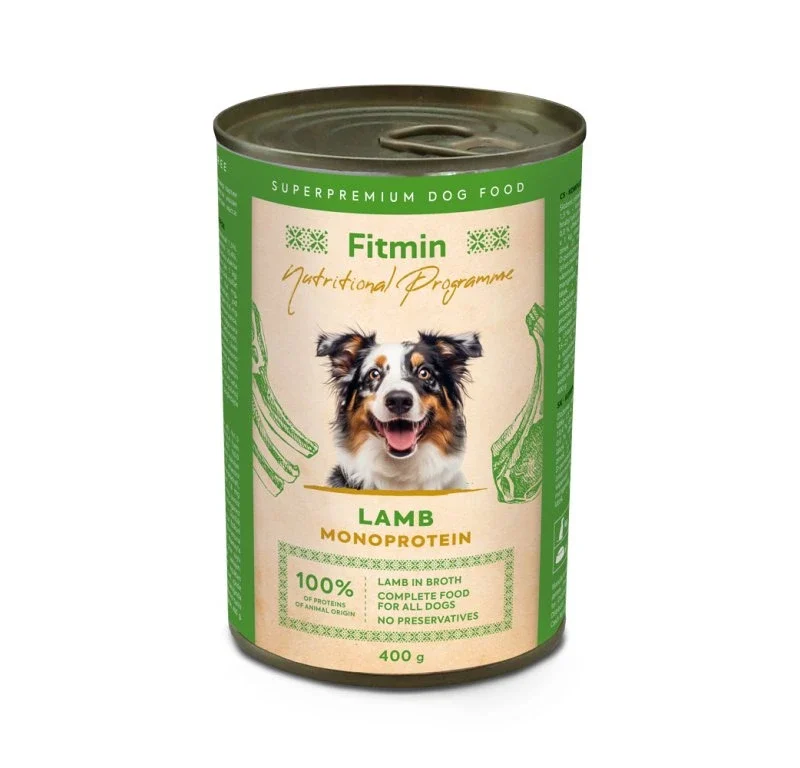 Konzerva Fitmin NP jehněčí pro psy 400 g