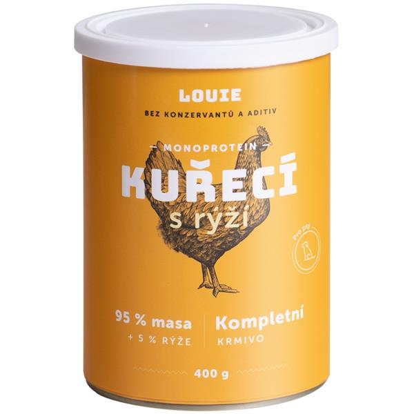 Konzerva pro psy Louie kuřecí s rýží 400g