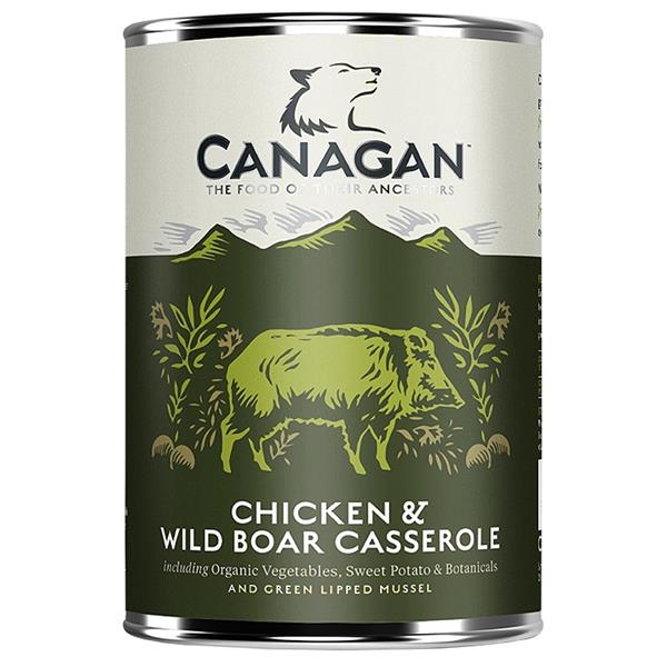 Konzerva pro psy Canagan Dog konz. - Kuře a Divočák 400 g