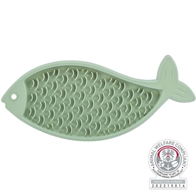 Lick’n'Snack RYBA - podložka k pomalému krmení, 28 cm, šalvějová
