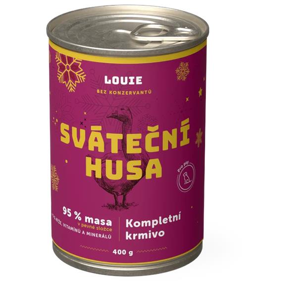 Louie konz. pro psy sváteční husa 400 g