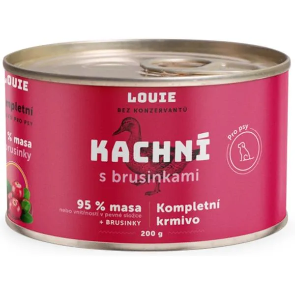 Louie-konz.pro-psy-kachni-s-brusinkami-200g