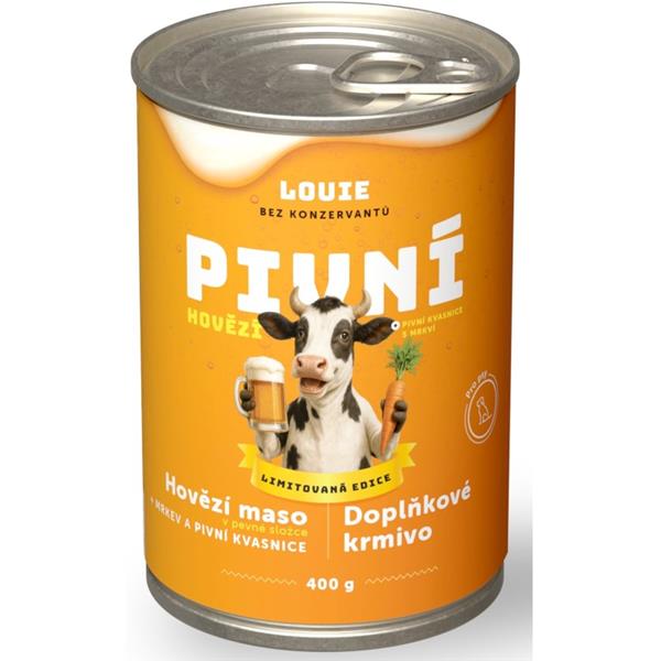 Louie konzerva pro psy - Pivní hovězí 400 g