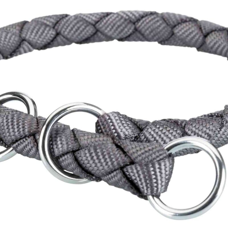 Obojek CAVO kulatý polostahovací, grafit S-M