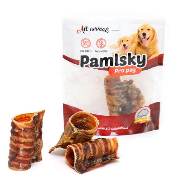 Pamlsky pro psy ALL ANIMALS hovězí hrtan krájený 120g