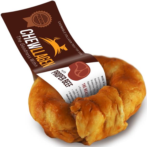 Pamlsky pro psy Chewllagen hovězí donut 9 cm