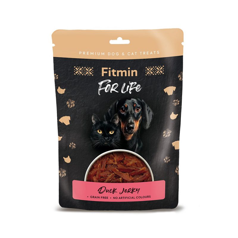 Pamlsky pro psy a kočky Fitmin For Life Jerky kachní pochoutka 70 g