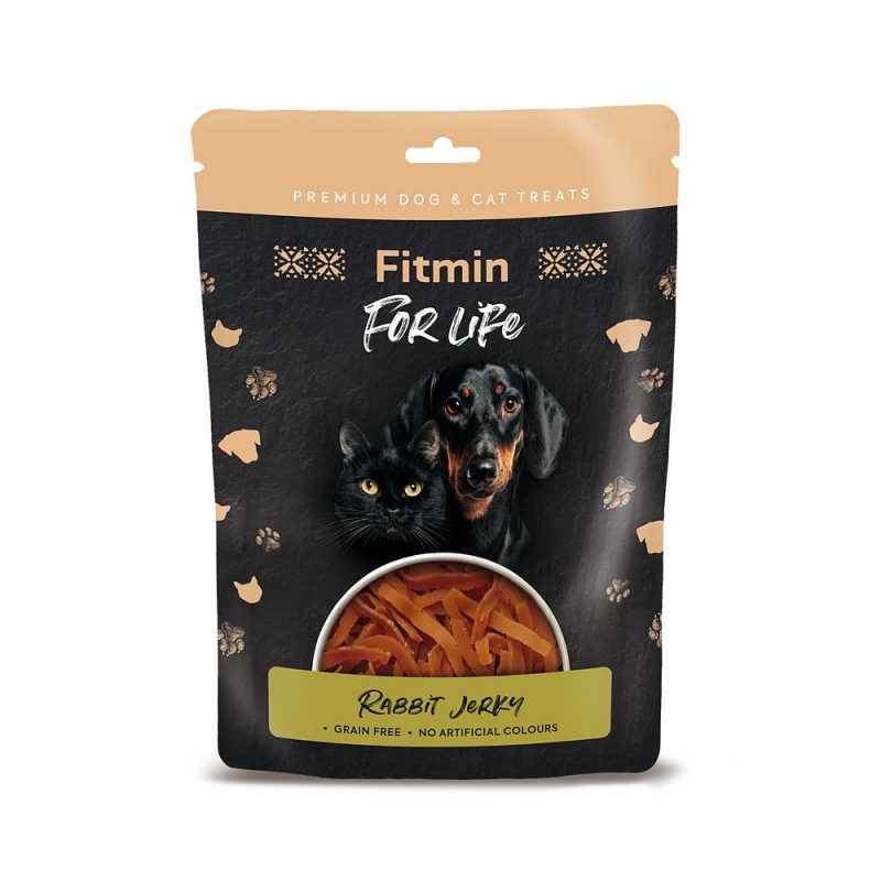 Pamlsky pro psy a kočky Fitmin For Life Jerky králičí pochoutka 70 g