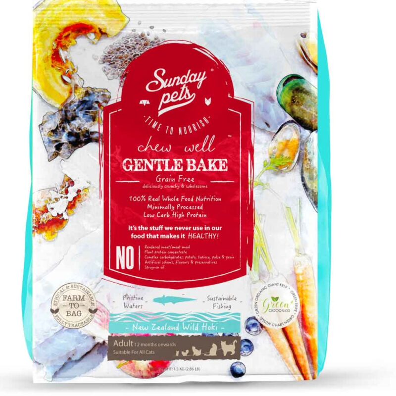 SUNDAYPETS GENTLE BAKE HOKI CAT 1,3 KG