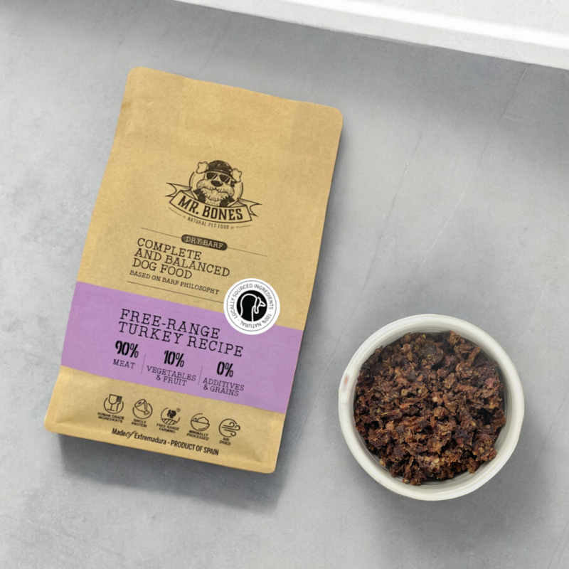 Suché krmivo BARF 450g | Recept z volného chovu s krůtou