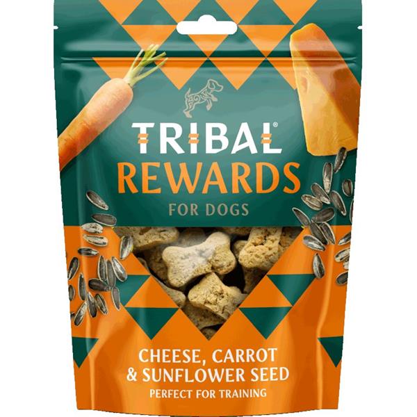 Pamlsky pro psy TRIBAL Rewards Snack Cheese & Carrot, Sunflower Seed 125 g