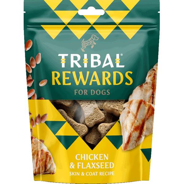 Pamlsky pro psy TRIBAL Rewards Snack Chicken & Flaxseed 125 g